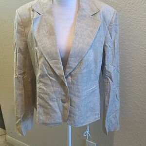 Beymen Women's 100% Wool Blazer Jacket Beige Coastal Office Career Classic NWT